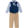 image:imageNautica Baby Boys 4piece Suit Set with Dress Shirt Vest Pants and TieFlag Blue