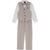 image:imageNautica Boys 4piece Formal Suit Set with Vest Pants Collared Dress Shirt and TieWheat Stripe