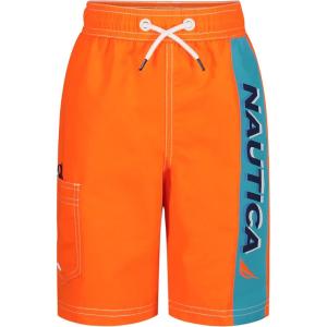image:imageNautica Boys 47 Swim TrunkIn Motion Neon Orange