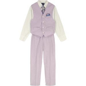image:imageNautica Boys 4piece Formal Suit Set with Vest Pants Collared Dress Shirt and TiePastel Lilac