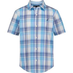 image:imageNautica Boys Short Sleeve Woven ButtonDown Shirt Light Weight amp BreathableSpring Plaid