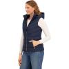 image:imageNautica Womens Stretch Puffer Vest  WaterResistant Transitional Layer with Detachable HoodNavy Seas