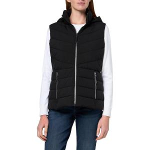 image:imageNautica Womens Stretch Puffer Vest  WaterResistant Transitional Layer with Detachable HoodBlack