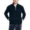 image:imageNautica Mens Nautica Quarterzip SweatshirtTrue Black