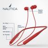 image:imageNautica B310 Sport Wireless Bluetooth Earphones with TypeC Charging Cable Neckband Earphones Magnetic Earbuds Bluetooth v50 Earphones High Volume Levels Flexibility Portable Sweat Proof RED