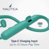 image:imageNautica B310 Sport Wireless Bluetooth Earphones with TypeC Charging Cable Neckband Earphones Magnetic Earbuds Bluetooth v50 Earphones High Volume Levels Flexibility Portable Sweat Proof Green