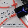 image:imageNautica TypeC to TypeC Cable USBC to USBC Fast Charging Cable with 65W Power Delivery amp 480Mbps Data Transfer Compatible for Google Pixel Samsung and Apple Devices and MoreRed