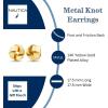 image:imageNautica 175 mm Love Knot Stud Earrings for Women 14K Yellow Gold Plated Alloy