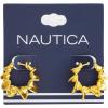 image:imageNautica 24 mm Twisted Hoop Earrings for Women 14K Yellow Gold Plated Alloy
