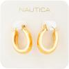 image:imageNautica 25 mm Chunky Hoop Earrings for Women 14K Yellow Gold Plated Alloy