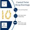 image:imageNautica 30 mm Wavy Hoop Earrings for Women 14K Yellow Gold Plated Alloy