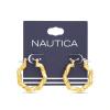 image:imageNautica 30 mm Wavy Hoop Earrings for Women 14K Yellow Gold Plated Alloy