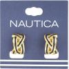 image:imageNautica Black Braided Clip On Earrings for Women 14K Yellow Gold Plated Alloy