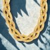 image:imageNautica Braided Snake Chain Necklace for Women 14K Yellow Gold Plated Alloy 18 Inches