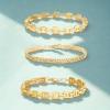 image:imageNautica Fancy Link Rhinestone Bracelet Set for Women 14K Yellow Gold Plated Alloy