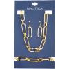 image:imageNautica Link Chain Necklace Earring Bracelet Set for Women 14K Yellow Gold Plated Alloy