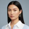 image:imageNautica Link Chain Simulated Pearl Dangle Earrings for Women 14K Yellow Gold Plated Alloy