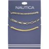 image:imageNautica Mariner Link Wheat Chain Necklace Set for Women 14K Yellow Gold Plated Alloy 14  20 Inches