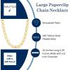 image:imageNautica Simulated Pearl Chain Necklace for Women 14K Yellow Gold Plated Alloy 175 Inches