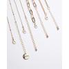 image:imageNautica Simulated Pearl Rhinestone Dog Tag Necklace Set for Women 14K Yellow Gold Plated Alloy 17  23 Inches