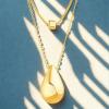 image:imageNautica Two Row Teardrop Necklace Set for Women 14K Yellow Gold Plated Alloy 1622 Inches