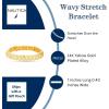 image:imageNautica Wave Stretch Bracelet for Women 14K Yellow Gold Plated Alloy
