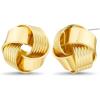 image:imageNautica 175 mm Love Knot Stud Earrings for Women 14K Yellow Gold Plated Alloy