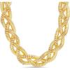 image:imageNautica Braided Snake Chain Necklace for Women 14K Yellow Gold Plated Alloy 18 Inches