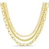 image:imageNautica Mariner Link Wheat Chain Necklace Set for Women 14K Yellow Gold Plated Alloy 14  20 Inches