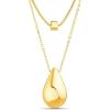 image:imageNautica Two Row Teardrop Necklace Set for Women 14K Yellow Gold Plated Alloy 1622 Inches