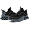 image:imageNautica Mens Casual Fashion Sneakers  Lightweight LaceUp Athletic Walking Shoes for Gym amp Tennis ComfortableBlack Bluewyern