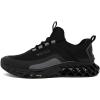 image:imageNautica Mens Casual Fashion Sneakers  Lightweight LaceUp Athletic Walking Shoes for Gym amp Tennis ComfortableBlack Charcoalwyern