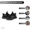 image:imageNautica Mens Casual Fashion Sneakers  Lightweight LaceUp Athletic Walking Shoes for Gym amp Tennis ComfortableBlackGrey