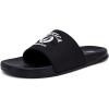 image:imageNautica Mens Open Toe Slide Sandals  Comfortable Indoor amp Outdoor Shower SlippersBlack White Porter