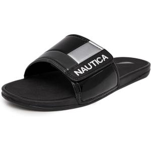 image:imageNautica Mens Athletic Slide Sandal Adjustable Straps Comfort SlipOnBlackSilver