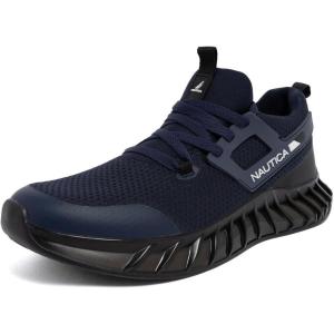 image:imageNautica Mens Casual Fashion Sneakers  Lightweight LaceUp Athletic Walking Shoes for Gym amp Tennis ComfortableNavy Blacklazith