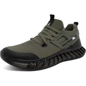 image:imageNautica Mens Casual Fashion Sneakers  Lightweight LaceUp Athletic Walking Shoes for Gym amp Tennis ComfortableOlive Blacklazith