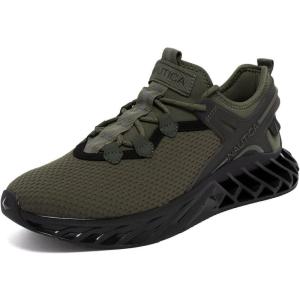 image:imageNautica Mens Casual Fashion Sneakers  Lightweight LaceUp Athletic Walking Shoes for Gym amp Tennis ComfortableOlive Blackwandal