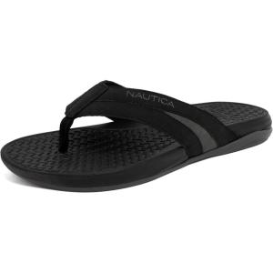 image:imageNautica Mens Flip Flop Beach Sandal Boat Slide Water SlippersBlackdanix