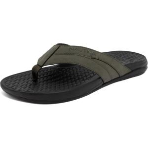image:imageNautica Mens Flip Flop Beach Sandal Boat Slide Water SlippersOlivedanix