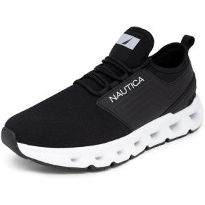 image:imageNautica Mens Running Sneakers Sport Fashion LaceUp Athletic Soft Shoes for Gym Tennis Men  Cushioned Breathable Lightweight amp ComfortableBlack Cerce