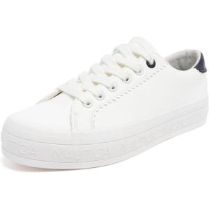 image:imageNautica Women Fashion Sneaker LaceUp Tennis Casual Shoes for LadiesWhite Navy Ilex