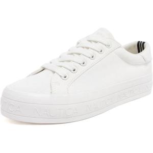image:imageNautica Women Fashion Sneaker LaceUp Tennis Casual Shoes for LadiesWhite Sunshine