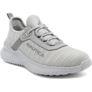 image:imageNautica Womens Casual Fashion Sneakers  Comfortable Walking Shoes with Knit Upper and Cushioned SupportLight Greydanville