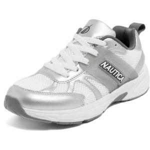 image:imageNautica Womens Lightweight Athletic Running SneakersNagiwhite Silver