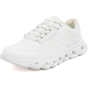 image:imageNautica Womens Running Shoes Lightweight Athletic Sneakers Breathable Cushioned LaceUp Gym Walking amp Training TrainersWhitekinsale