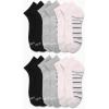 image:imageNautica Womens Quarter Cut Moisture Control Athletic Socks with Cushioned Comfort 12 PackLight Pink Black