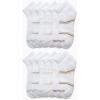 image:imageNautica Womens Quarter Cut Moisture Control Athletic Socks with Cushioned Comfort 12 PackWhite Stripe