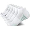 image:imageNautica Womens Quarter Socks  6 Pack Cushioned Athletic Performance Breathable Mesh Womens Ankle Socks Sizes 410All White