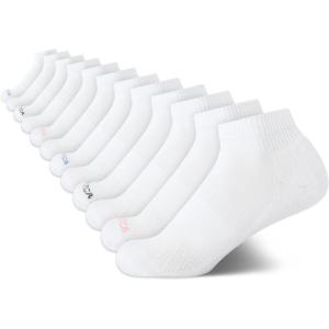 image:imageNautica Womens Quarter Cut Moisture Control Athletic Socks with Cushioned Comfort 12 PackPure White